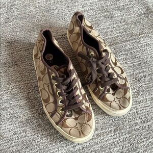 Coach Brown Monogram Sneakers
